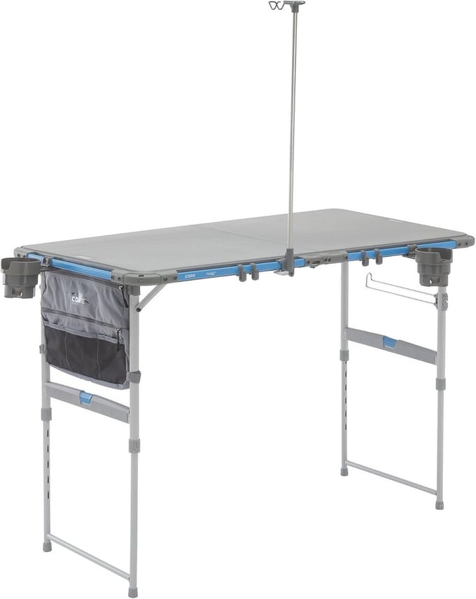 Klaptafel voor buiten, picknick en barbecue | Draagbare kamptafel met verstelbare hoogte