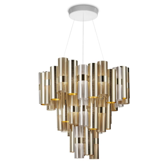 Slamp La Lollo XL LED hanglamp, Ø80cm, goud