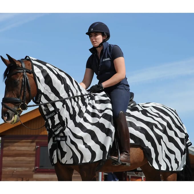 Bucas Vliegendeken Bucas Buzz Off Riding Zebra Zebra