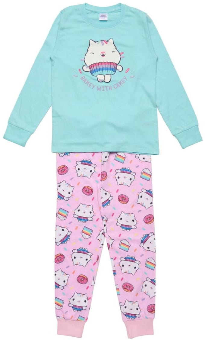 Gabby's Dollhouse Pyjama - Maat 122/128 - Polyester - Roze - Blauw