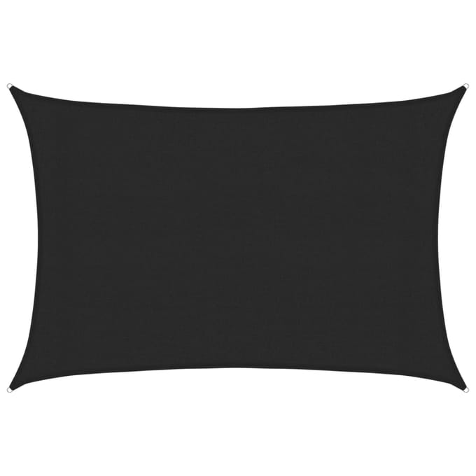 vidaXL - Zonnezeil - 160 - g/m² - 3x4 - m - HDPE - zwart