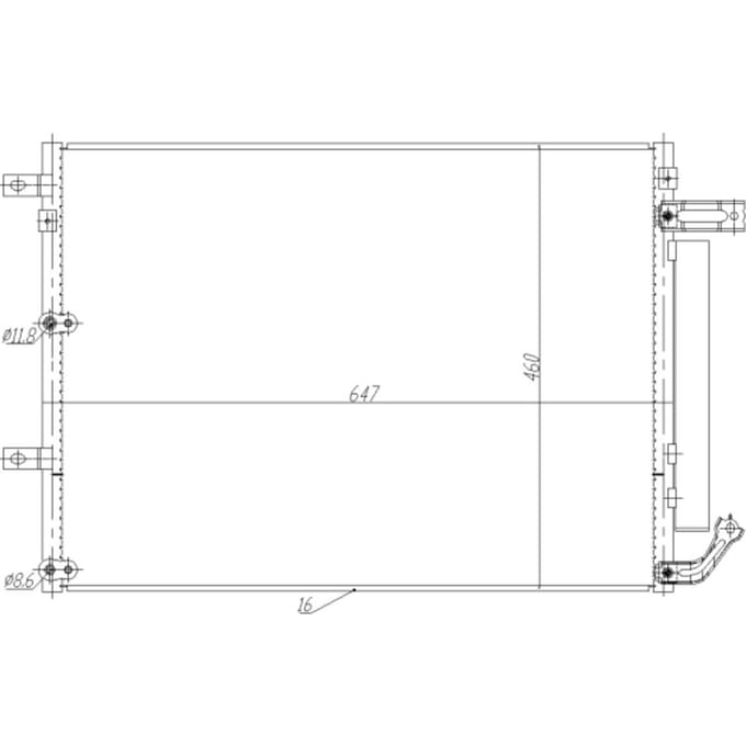 Condensor, airconditioning NRF 350485