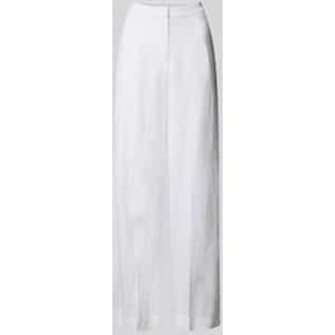 Tailored fit linnen broek van een mix van linnen en lyocell