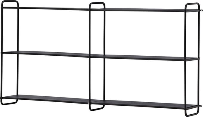 LyonB wandkast wandhangend 3 planken zwart.
