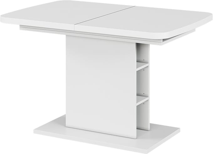 Vicco Eettafel Fenaro, Wit, 120-160 x 80 cm met open compartimenten