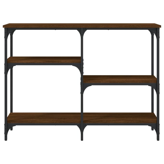 vidaXL - Wandtafel - 102x29x75 - cm - bewerkt - hout - bruin - eikenkleur