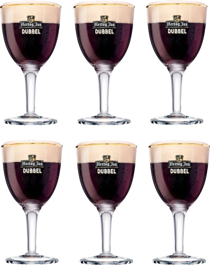 Hertog Jan Dubbel Bierglazen 255 ml - 6 Stuks