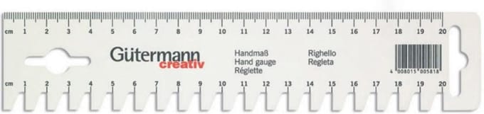 Gutermann - Plisee lat - 20 cm - wit