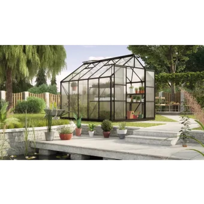 Vitavia Tuinkas Uranus 8300 - Polycarbonaat 4mm - Zwart - 257x321x248cm