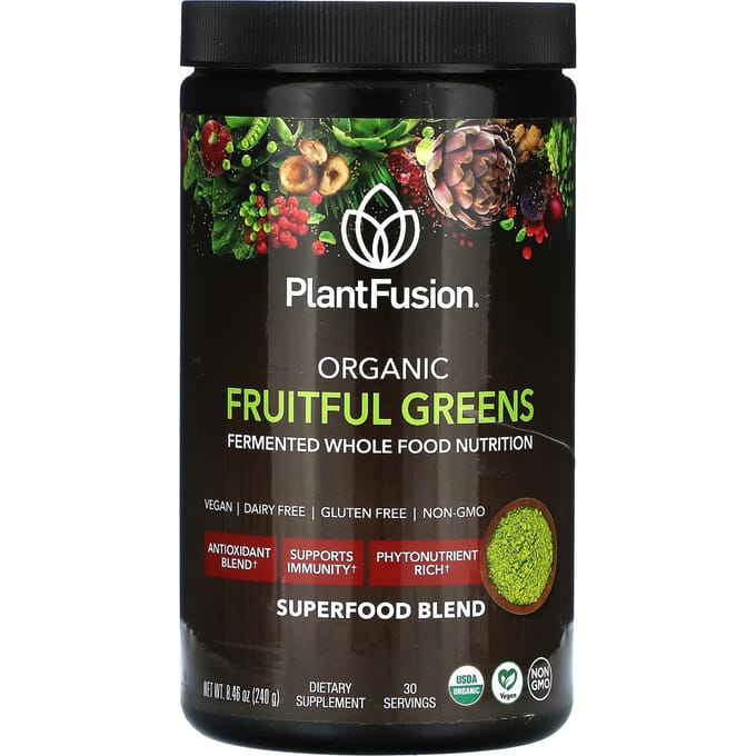 PlantFusion, Biologische Fruitige Groenten, 8,46 oz (240 gram)