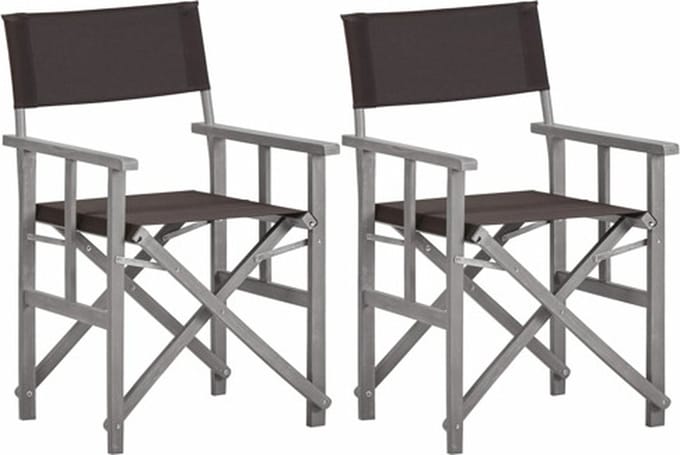 vidaXL - Regisseursstoelen - 2 - st - massief - acaciahout