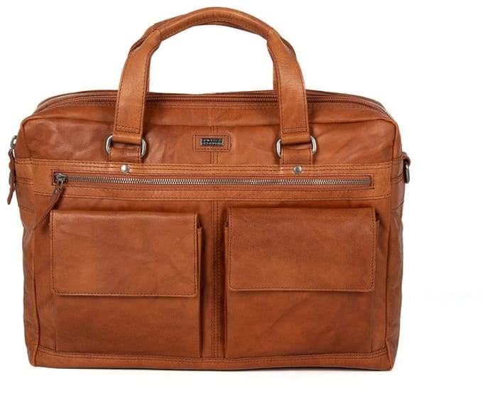 Leren Laptoptas - 16.4 inch - Utah - Brandy Cognac
