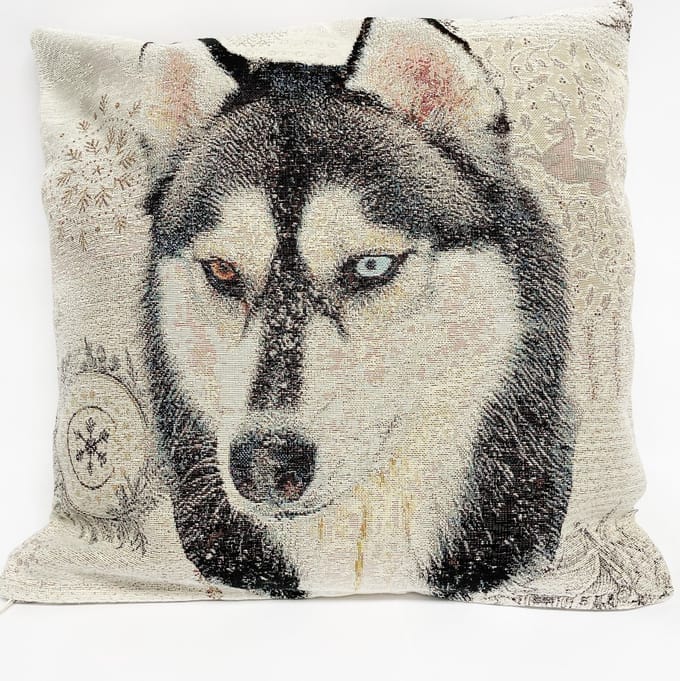 Kussenhoes - Gobelinstof - Husky - Hond - Honden - 45 cm
