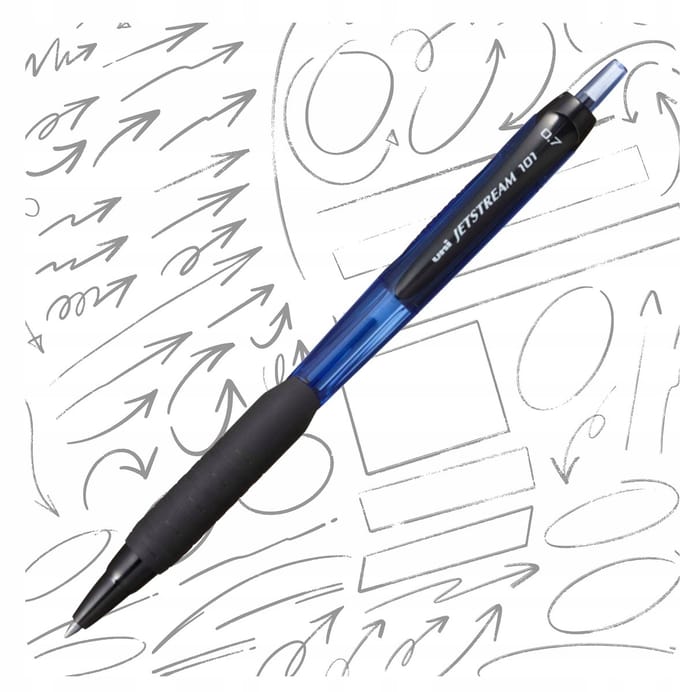 Uni Jetstream SXN-101 Balpen Blauw 0.7mm - Ergonomisch & Sneldrogend