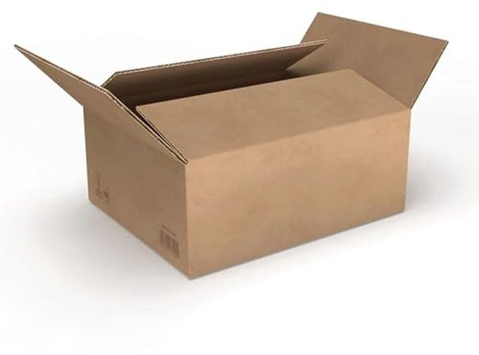 Vouwdozen 50 stuks vouwkarton 250 x 200 x 100 mm - Bruin verpakkingskarton