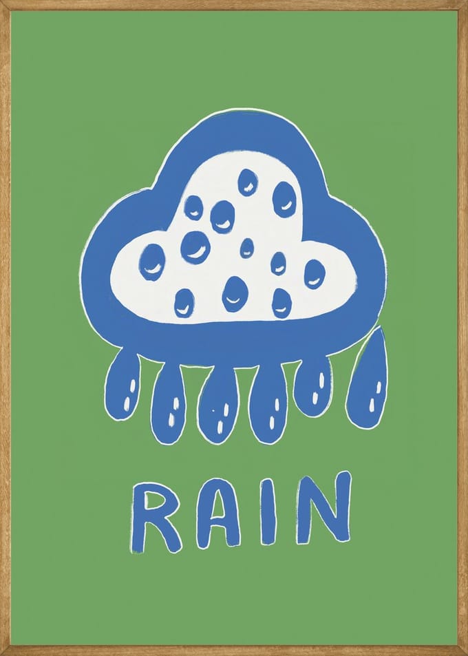 Regenpret Poster - 21x30 cm