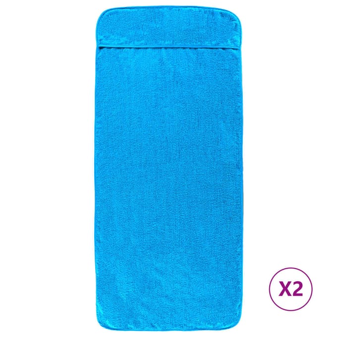 vidaXL - Strandhanddoeken - 2 - st - 400 - g/m² - 60x135 - cm - stof - turquoise
