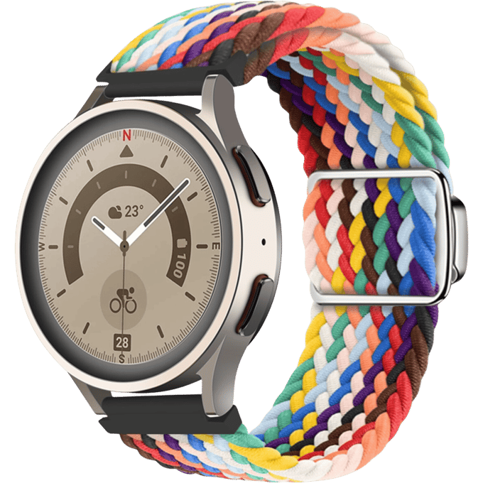 Kalebol Universeel Nylon Watch Bandje Regenboog