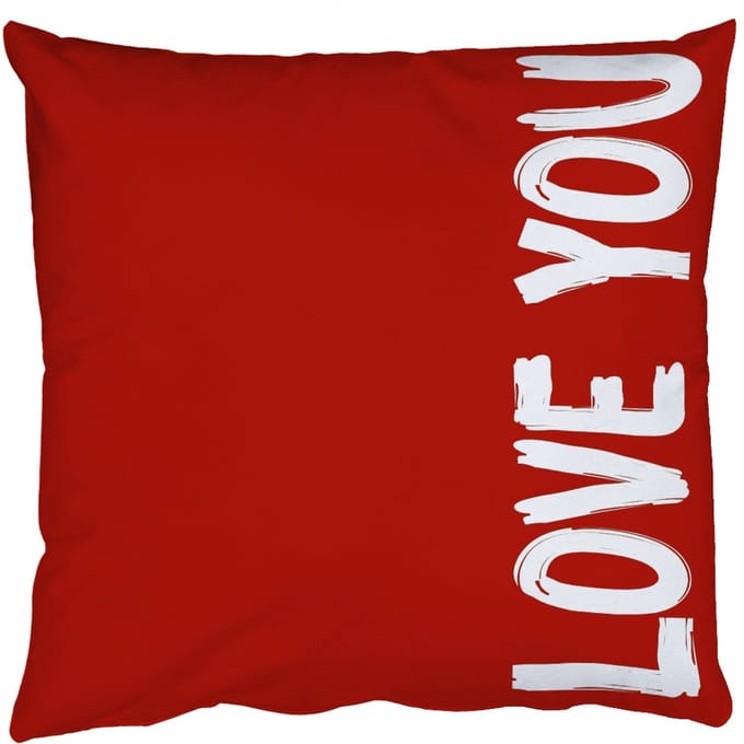 Sierkussens - Kussentjes Woonkamer - 40x40 cm - Schuin - Loveyou - Rood