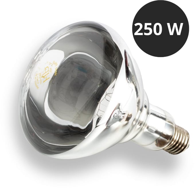 Heat Plus - Infrarood warmteLamp 250W Wit - Voor Optimale Verwarming