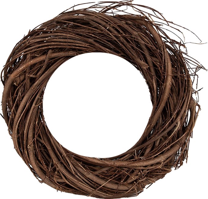 Clayre & Eef Krans Ø 20 cm Bruin Hout