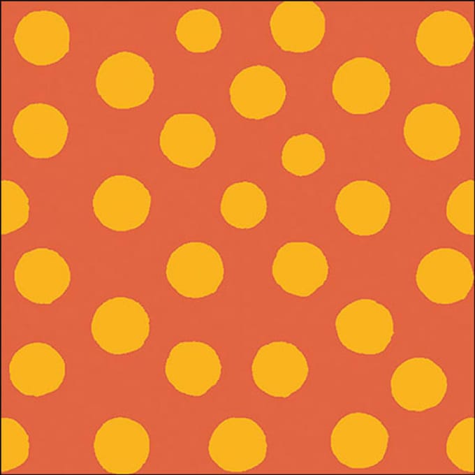 Lunch Servetten Polka dots - Yellow/Orange - Ambiente - 33x33 cm