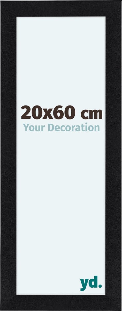 Your Decoration - Fotolijst 20x60 cm - MDF - Zwart Mat - Como