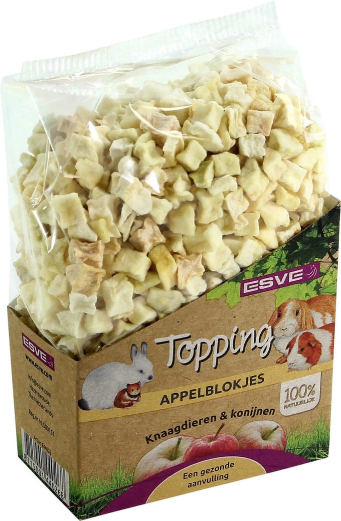 Esve Topping Appelblokjes - Knaagdiersnack - 100 g
