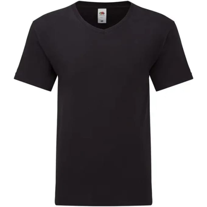 T-shirt met V-hals Fruit of the Loom Iconic 150