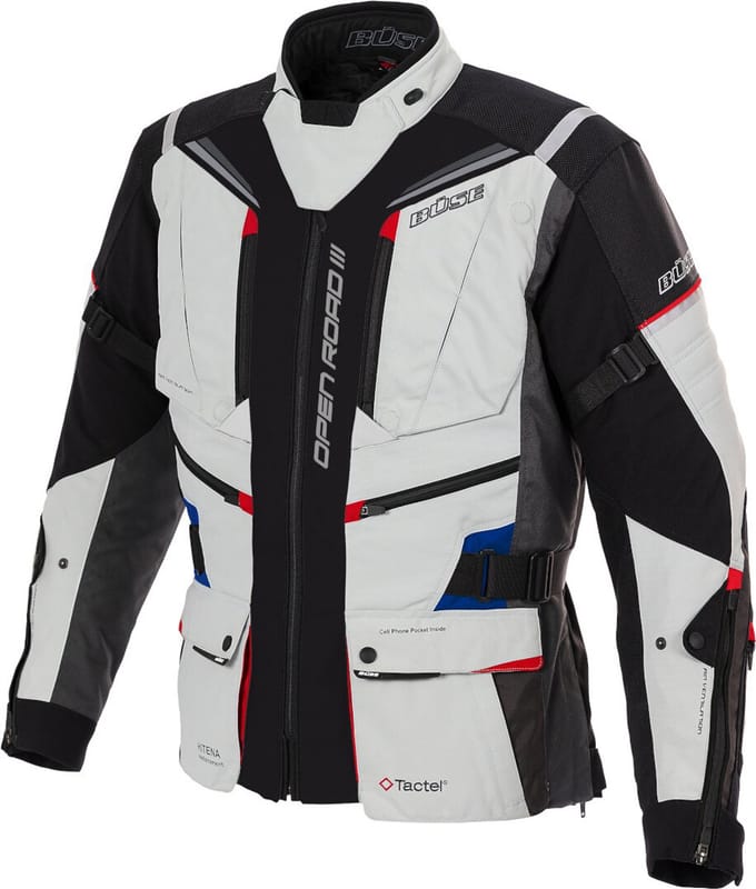 Büse Open Road III Dames Wit Grijs Waterdicht Textiel Jas - Jas