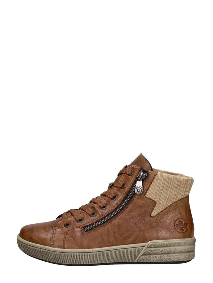 Rieker dames veterboot - Cognac - Maat 39