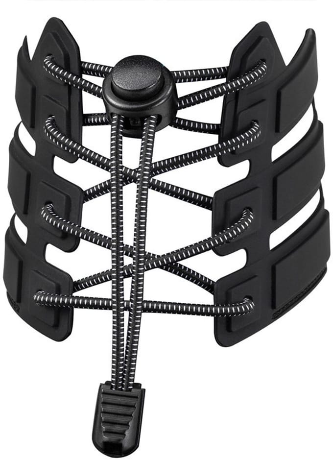 Knoopvrije elastische schoenveters 110 cm 1 paar Black