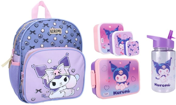 Kuromi schoolset; rugzak en lunchset