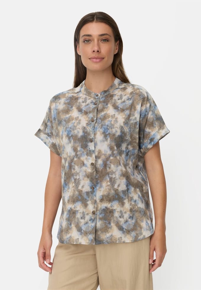 camel active Cotton blouse met korte mouwen - Maat - Meerkleurigwomenswear-L