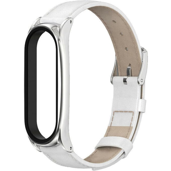 Xiaomi Mi Band 5 bandje leer (wit)