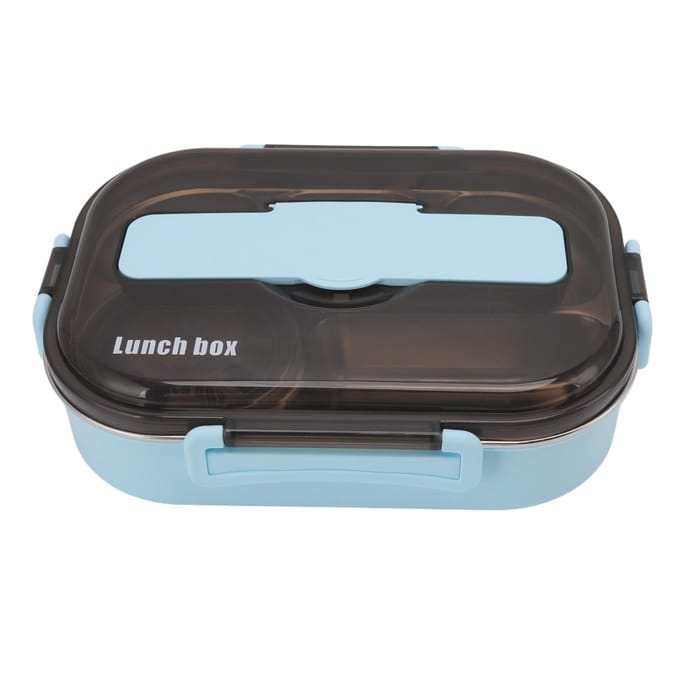 Lunchbox RVS Thermische Lunchbox met Soepkom Eetstokjes Lepel voor blauw