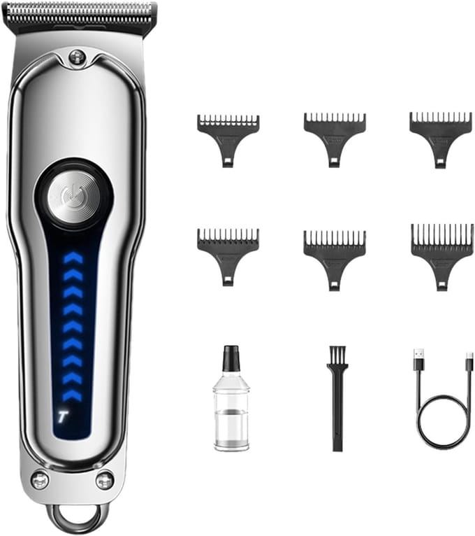 Haarknipapparaat Oplaadbaar - Stille Trimmer - Thuisgebruik Reizen - Instelbare Lengtes - 6.3 Inch