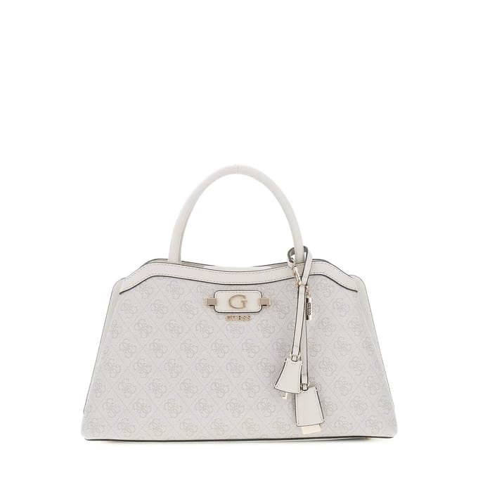 GUESS schoudertas handtas Lindsey Girlfriend Satchel Bone Logo crème