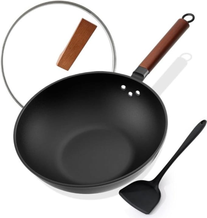 Thuys - Inductie Wokpan Met Deksel - Wokpan