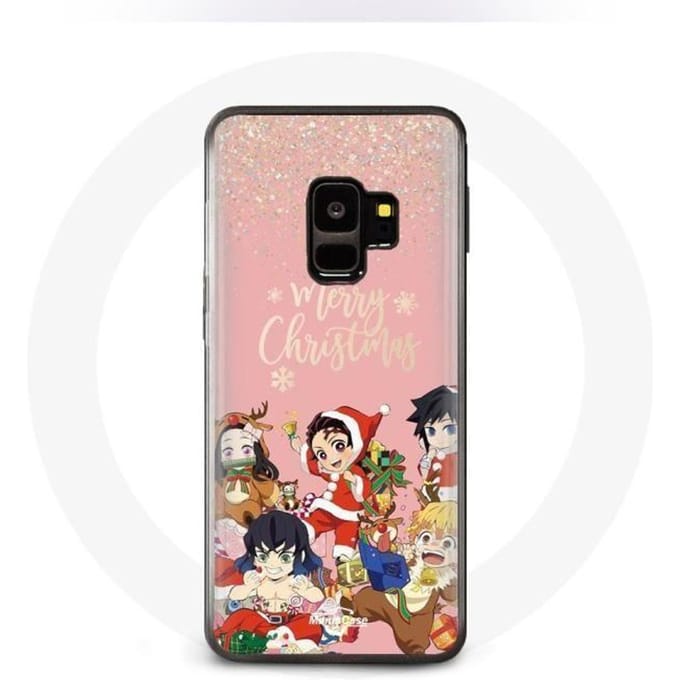 Coque pour Samsung Galaxy S9 Demon slayer merry christmas affiche Anime Manga