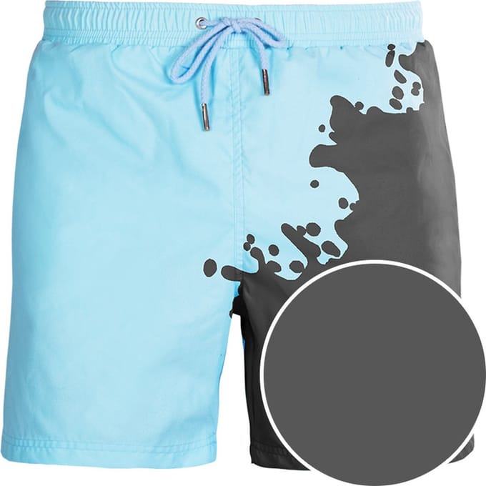 SEA'SONS jongens kleurveranderende zwemshort basic grijs-blauw - 152