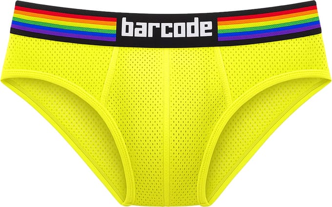 Barcode Berlin Pride Brief Neongreen - MAAT M - Heren Ondergoed - Slip voor Man - Mannen Brief