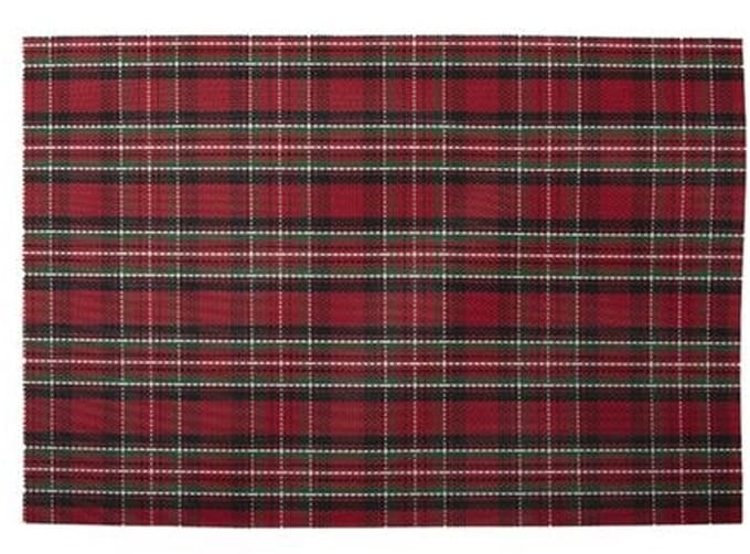Placemat 30x45cm kerst ruit