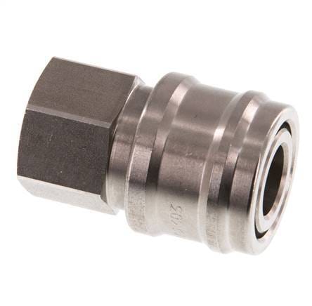 RVS DN 7.2 (Euro) Luchtkoppeling Snelkoppeling G 3/8 inch Binnendraad - CLS7-F-S-038