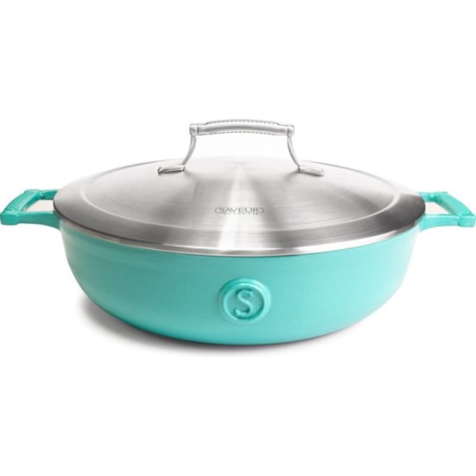 Saveur Voyage Hapjespan – Ø30 cm – Gietijzer – PFAS-vrij – Inductie – Saveur Blauw