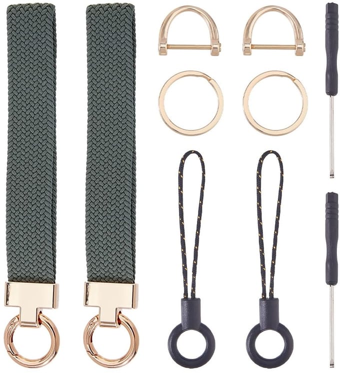 Dailygoods - Set van 2 Sleutelhangers met Schroevendraaier en Splitringen