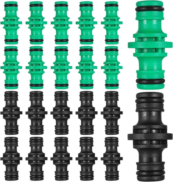 Solidchoice - Set van 20 Dubbele Mannetjes Tuinslangen Koppelingen