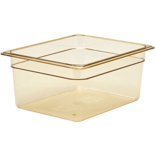 (6 stuks) CAMBRO H-PAN™ - Hittebestendige Gastronormbak 1/2 - Amber - Hoogte: 150mm