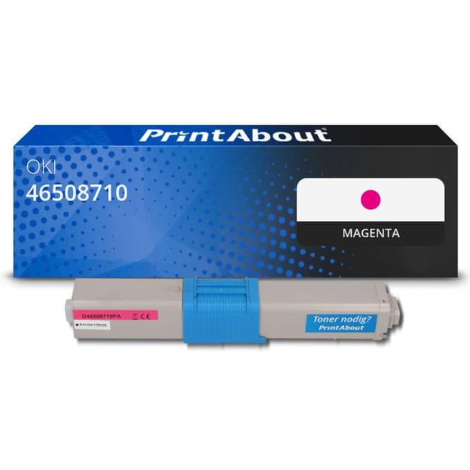 PrintAbout huismerk Toner 46508710 Magenta Geschikt voor OKI