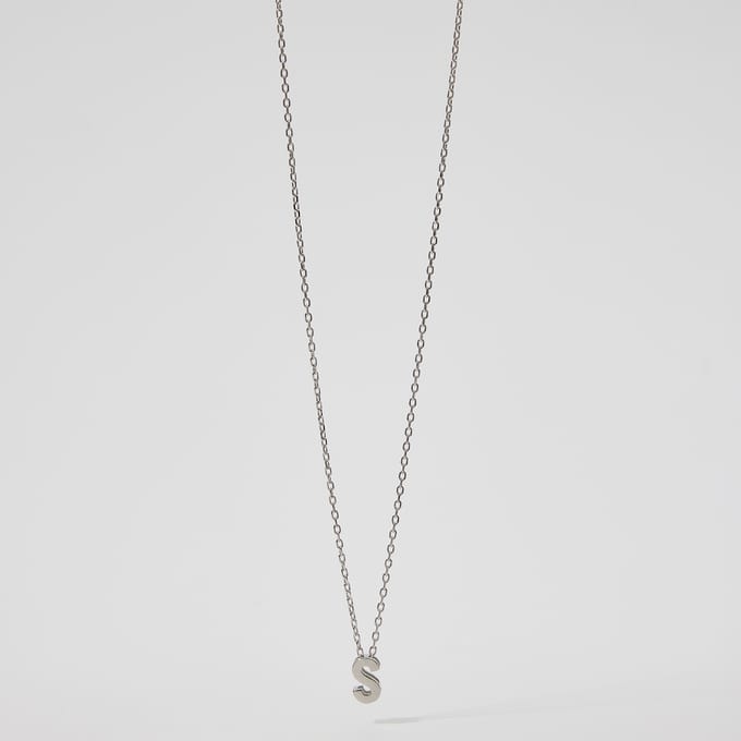 Luxenter Sterling Zilver 925 gerhodineerd collier - Alfabet